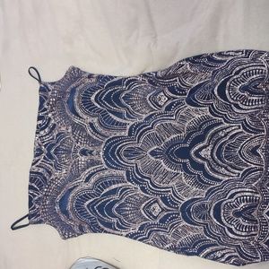 Blue/Rose Gold mini Dress